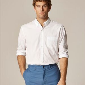 NWT J CREW Relaxed Secret Wash cotton poplin shirt in white